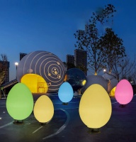 Светильник Яйцо 43х80 питание от АКБ, RGB